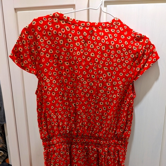G.H.Bass & Co sunflower patterned red dress, size S - Picture 2 of 2